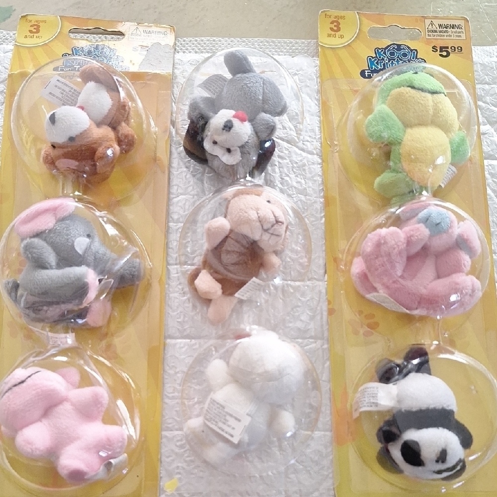 Kool Kritters Sunglass Plush Fun To Wear Toy Set Of Nine